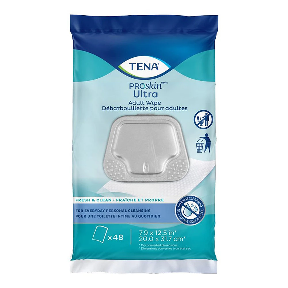 TENA ProSkin Ultra Adult Wipes - 48's