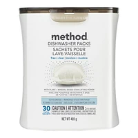 Method Dishwasher Sachets - Free and Clear - 30s