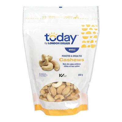 Today by London Drugs - Whole Cashews - Roasted & Unsalted - 350g