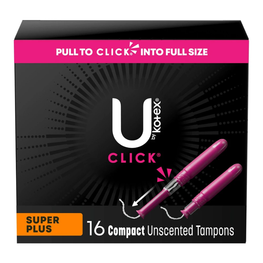 U by Kotex Click Compact Tampons - Super Plus - Unscented