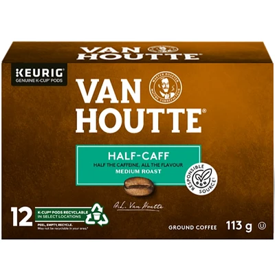 Keurig K-Cup Van Houtte Coffee Half-Caff Medium Roast Coffee - 12 pack