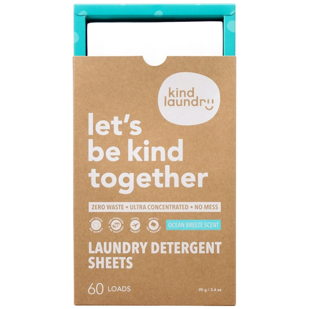 Kind Laundry Detergent Sheets - Ocean Breeze - 60 Loads