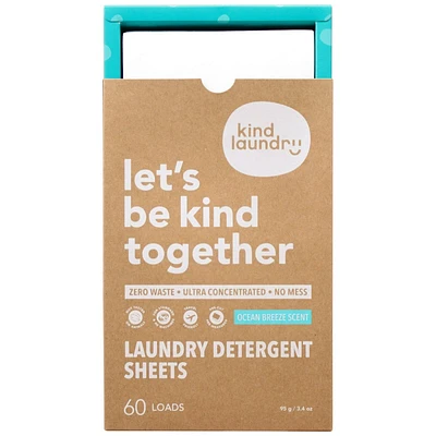 Kind Laundry Detergent Sheets - Ocean Breeze - 60 Loads