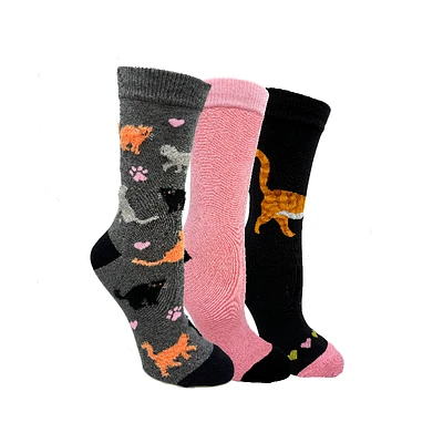 Wildfeet Fuzzy Kitty Socks - Charcoal