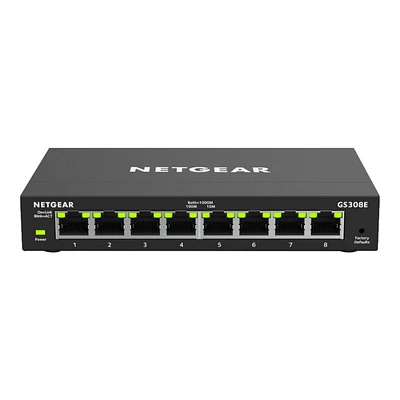 NETGEAR Plus 8-Port Gigabit Ethernet Managed Switch - GS308E-100NAS