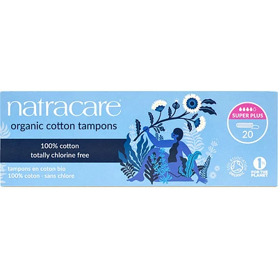 Natracare Organic Cotton Tampons - Super Plus - 20's