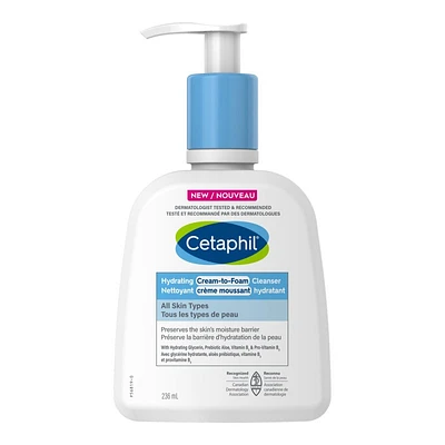 Cetaphil Hydrating Cream-to-Foam Cleanser - 236ml