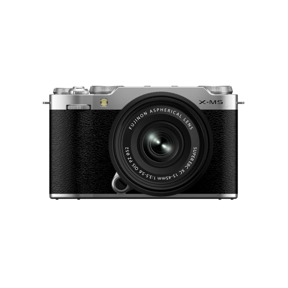 PRE-ORDER: Fujifilm X Series X-M5 Mirrorless Digital Camera with 15-45mm OIS PZ Lens - Silver - 600024326