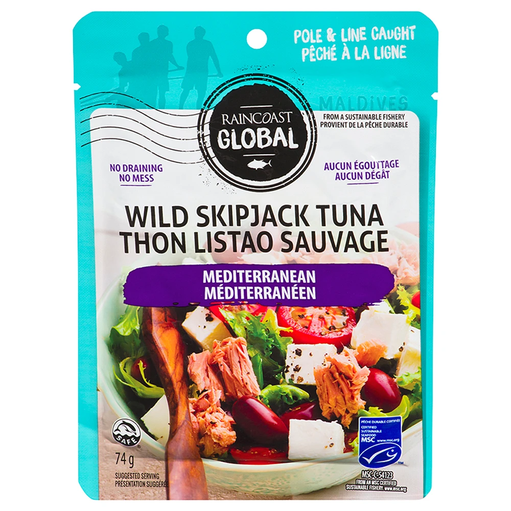 Raincoast Global Wild Skipjack Tuna - Mediterranean - 74g