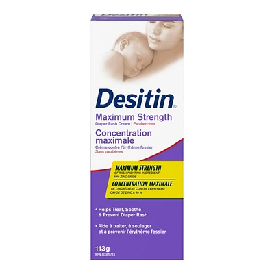 Desitin Maximum Strength Diaper Rash Cream with Zinc Oxide - 113g