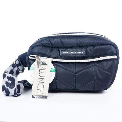 Quilted Thermal Lunch Sling - Black