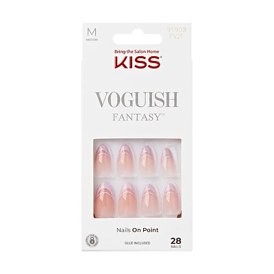 Kiss Voguish Fantasy Nails On Point - Medium - Rainy Night - 28s