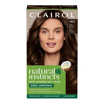Clairol Natural Instincts Semi-Permanent Hair Color - Dark Bronze Brown (4BZ)