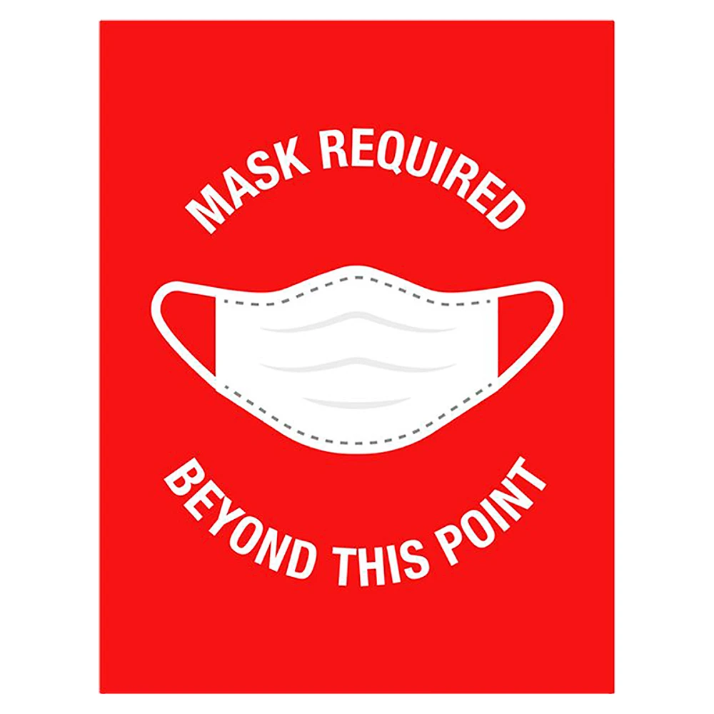 Avery Self-Adhesive Vinyl Sign - Masks Required - 216 x 279mm/5pk