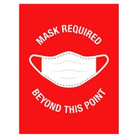 Avery Self-Adhesive Vinyl Sign - Masks Required - 216 x 279mm/5pk