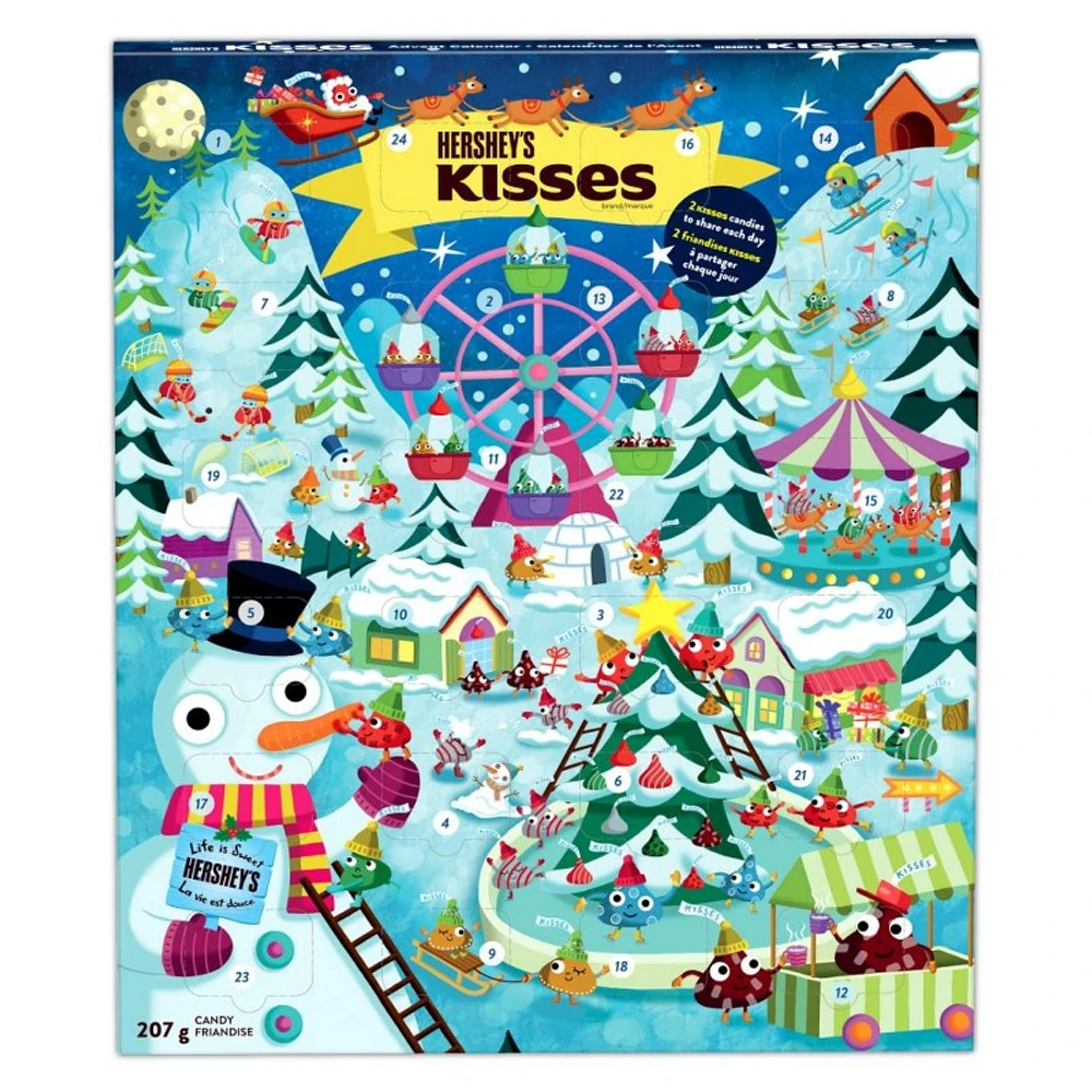 Hershey Kisses Candy Advent Calendar - 207g