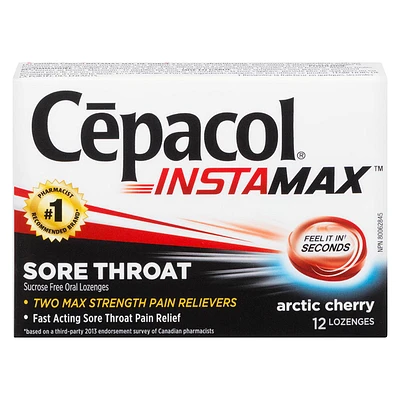 Cepacol InstaMax Sore Throat Lozenge - Arctic Cherry - 12s