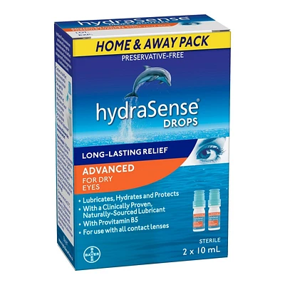 hydraSense Drops Advanced for Dry Eyes - 2 x 10ml
