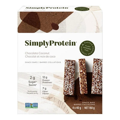 SimplyProtein Plant-Based Snack Bars - Chocolate Coconut - 4 x 40g