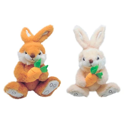 Details Easter Bunny with Carrot Plush Toy - Assorted - 20cm