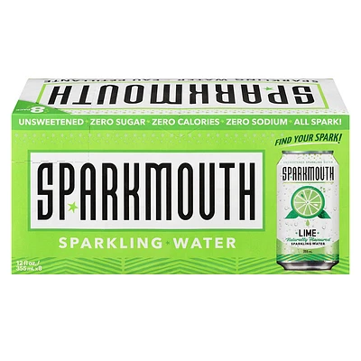 Sparkmouth Sparkling Water - Lime - 8x355ml