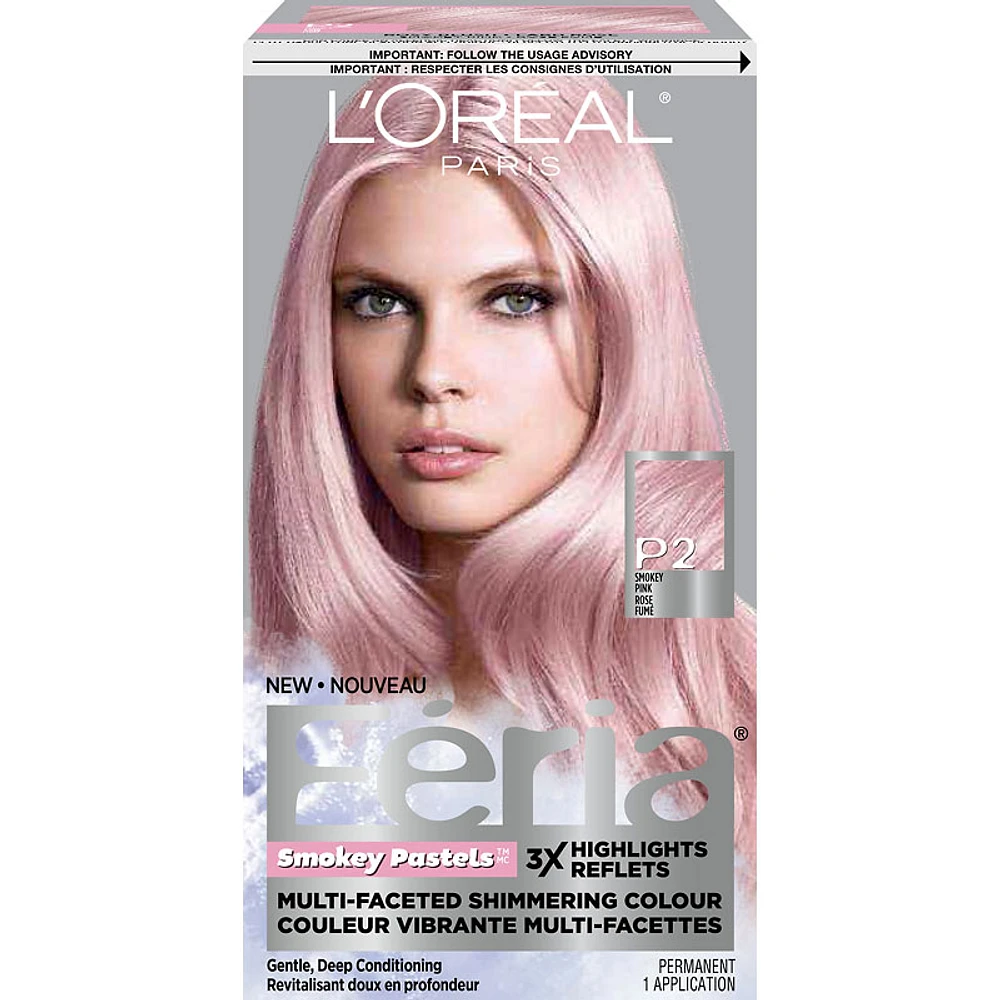 L'Oreal Feria Smokey Pastels Permanent Hair Colour - P2 Pink