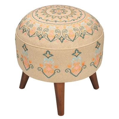 Collection by London Drugs Embroidery Foot Stool - Halva - 40X45CM