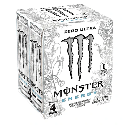 Monster Zero Sugar Energy Drink - 4x473ml