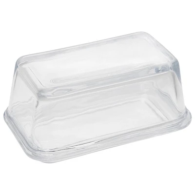 Safdie & Co. Glass Butter Dish - Clear