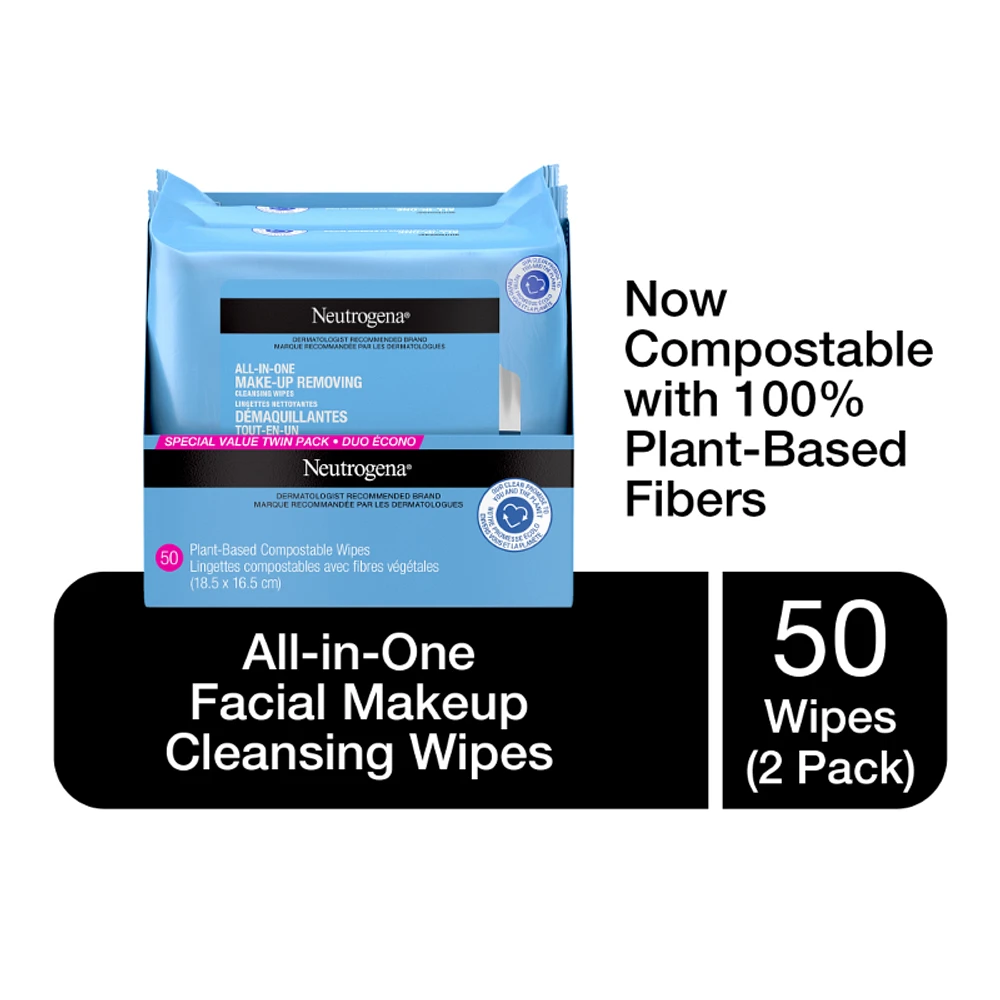 Neutrogena All-In-One Make-up Removing Cleansing Wipes - 2 x 25s