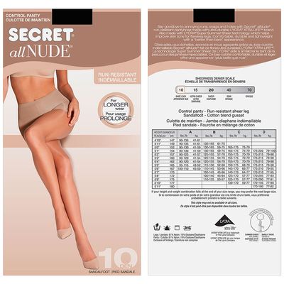 Secret All Nude Ultra Sheer Control Top