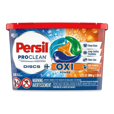 Persil ProClean Discs Oxi Power Detergent - 38s