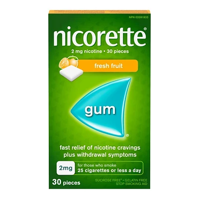 Nicorette Fresh Fruit Gum - 2mg - 30s
