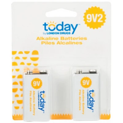 Today by London Drugs Alkaline Battery - 9V/2 pack - 03057