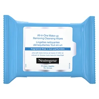 Neutrogena All-in-One Make-Up Removing Cleansing Wipes - Fragrance Free - 25s