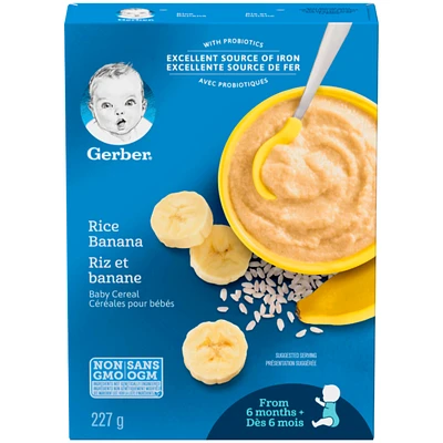 Gerber Baby Cereal with Milk - Rice & Banana - 227g