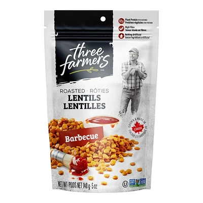 Three Farmers Crunchy Little Lentils - Barbeque - 140g