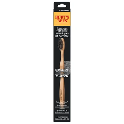 Burt's Bees Bamboo Toothbrush with Charcoal Infused Bristles - 1