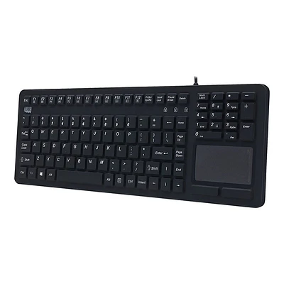 Adesso SlimTouch 270 Antimicrobial Waterproof Touchpad Keyboard - AKB-270UB - Open Box or Display Models Only
