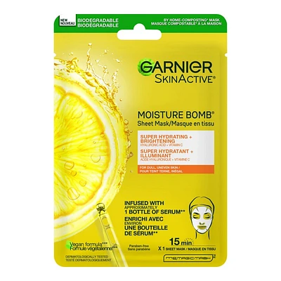 Garnier SkinActive Moisture Bomb Sheet Mask - Super Hydrating + Brightening - 28g