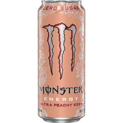 Monster Zero Sugar Energy Drink - Ultra Peachy Keen - 473ml