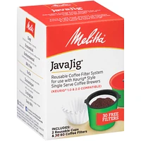 Melitta Java Jig Starter Kit Single Serve Coffee Brewer - 2 cups / 60s