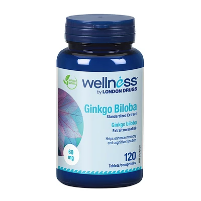 Wellness by London Drugs Ginkgo Biloba - 60mg - 120s