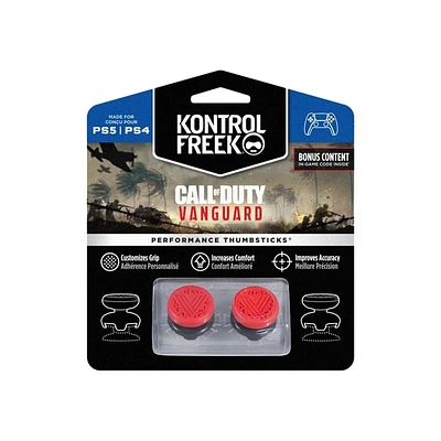 KontrolFreek Call of Duty: Vanguard Gamepad Attachment Tip Pads for PS4/PS5 - Black On Red - 2579-PS5