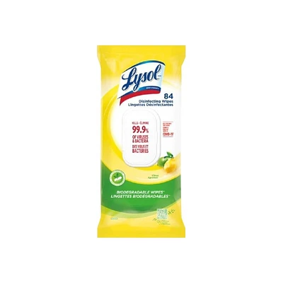 Lysol Disinfecting Wipes Flat Pack - Citrus - 84's