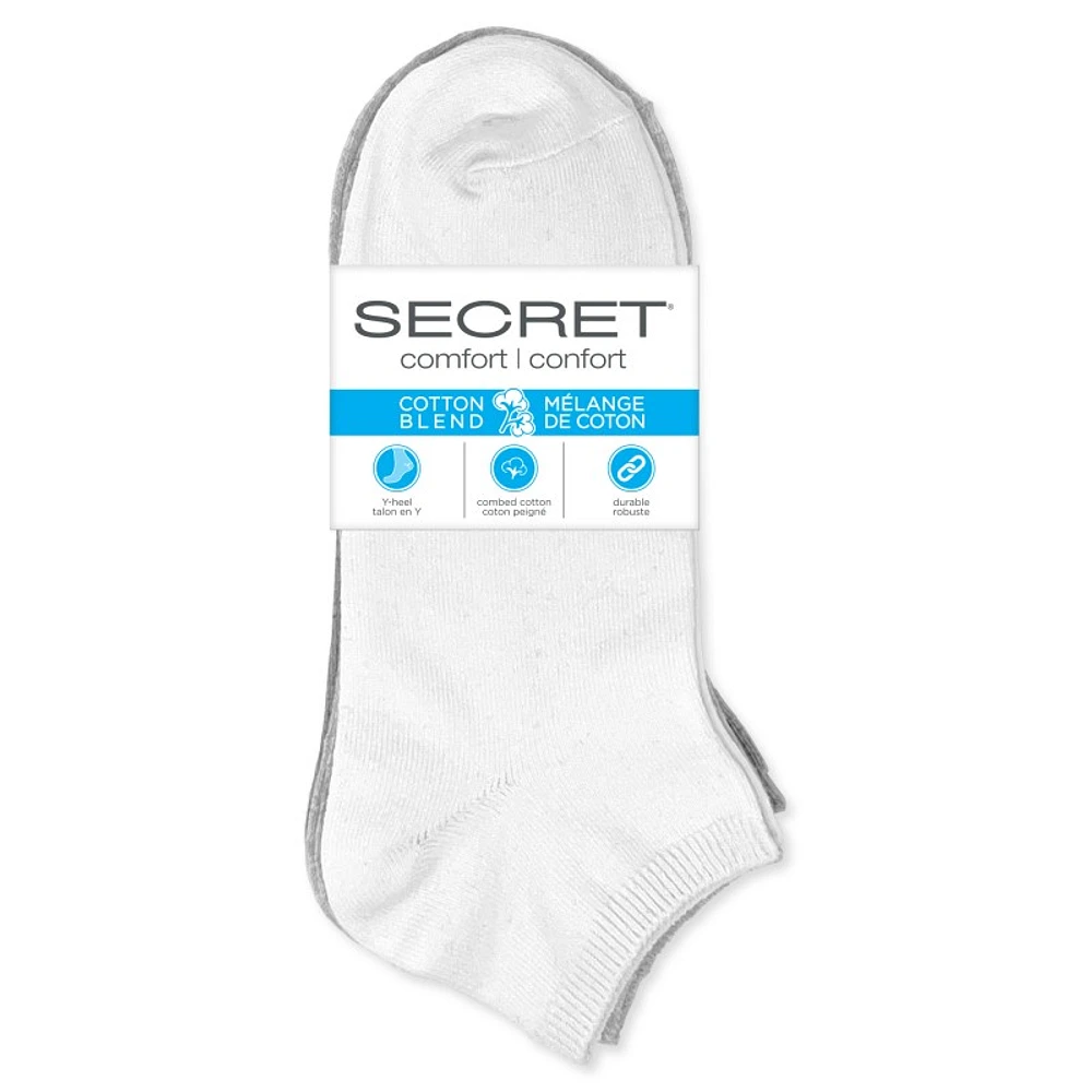 Secret Cotton Low Cut Socks - 3 pair 6964A