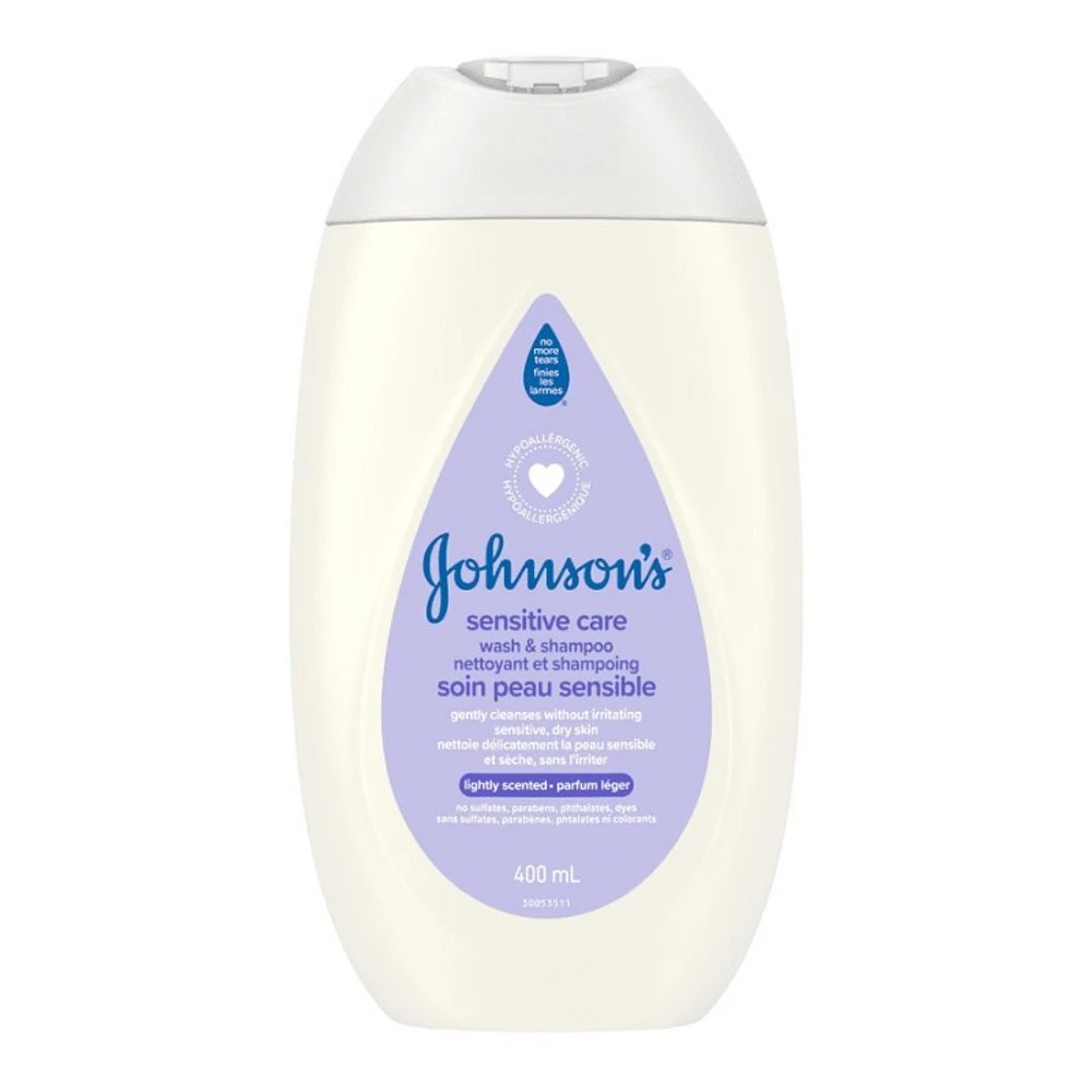 Johnson's Sensitive Care Baby Body Wash/Shampoo - 400ml