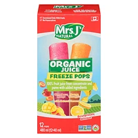 Mrs J's Natural Organic Juice Pops - Strawberry - 12x40ml