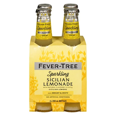 Fever-Tree Sparkling Sicilian Lemonade - 4 x 200ml