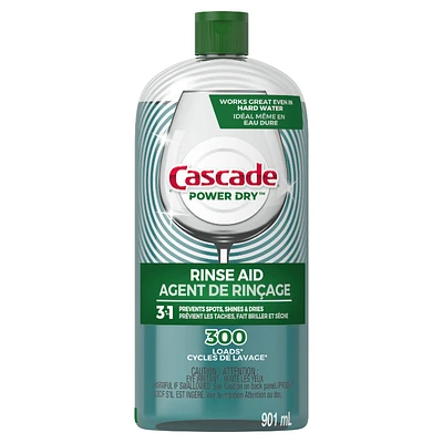 Cascade Power Dry Dishwasher Rinse Aid - 300 Loads - 901ml